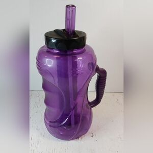 Cool Gear Big Freeze 64oz Sports Water Bottle With Freezer Stick Purple BPA Free